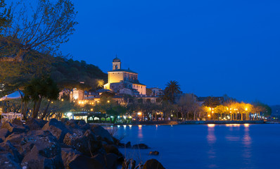 Night landscape of Trevignano Romano, Lazio Italy