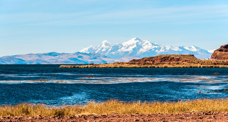 Lake Titicaca from the bolivian side - obrazy, fototapety, plakaty