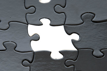 Fototapeta premium black and white puzzle pieces