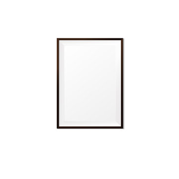 Blank wood photo frame on white background vector eps10 002