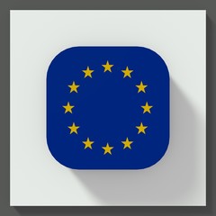 European Union flag square button