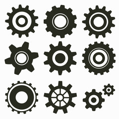 Set of gear icon