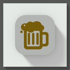Beer symbol square button