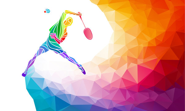 Badminton sport invitation poster or flyer background with empty