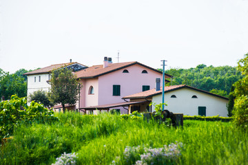 Fototapeta na wymiar Casa di campagna, Fattoria, paesaggio Toscana