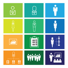 Business organization icons windows