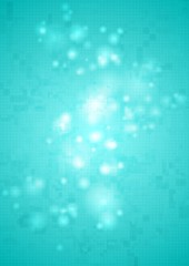 Bright shiny cyan vector tech background