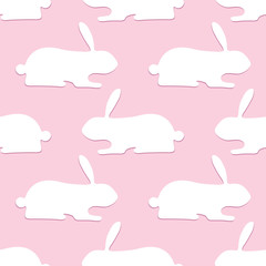 Pattern with opposite rabbits