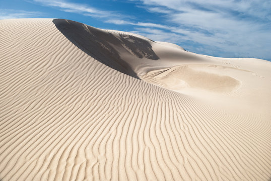 Single white sand dune