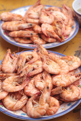 BBQ shrimp delicious on the dish