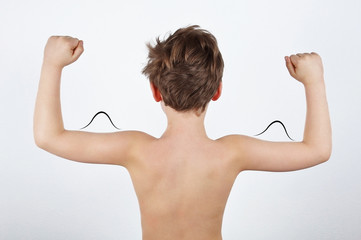 Little boy's back and biceps
