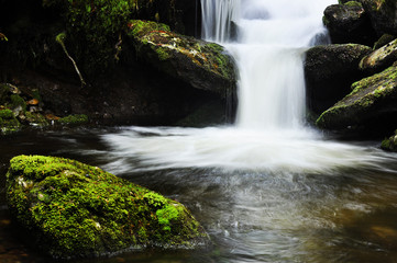 Waterfall in the national park Sumava, Czech Republic