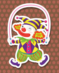Clown jumping
