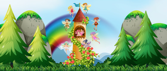 Fairies and castle © GraphicsRF