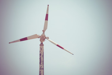 Wind turbine in old looking