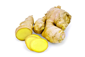 Ginger root cut