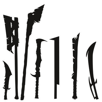Fantasy Waffen Set der Orcs