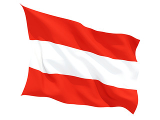 Waving flag of austria