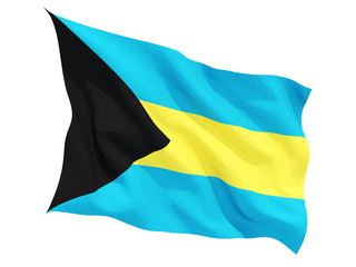 Waving flag of bahamas