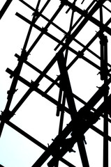 silhouette scaffolding elements 