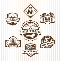 Fair Trade icons vector