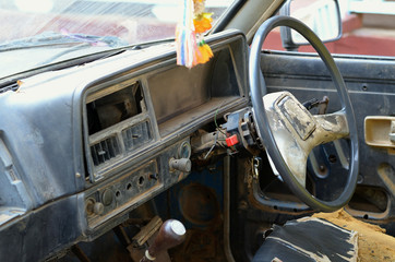 inside car old  