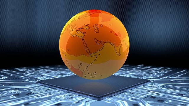 Climate simulation. Seamless loop.