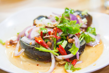 Preserved egg spicy salad.