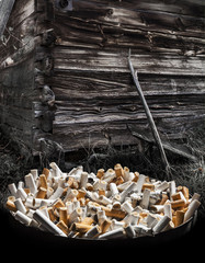 Cigarettes destroy you - stop smoking!
