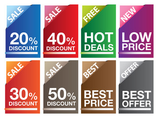 Colorful Magazine Files with Sale and Marketing Messages