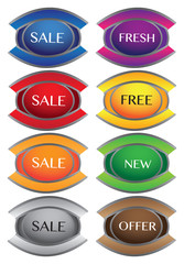 Decorative Sale Labels Vector Design for Business Marketing 