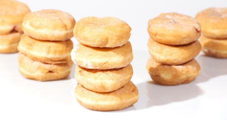 Fototapeta na wymiar Group of cinnamon donuts