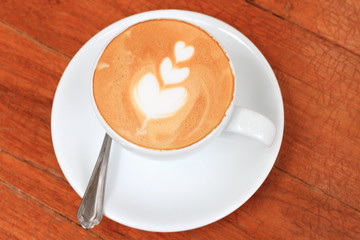 Cup of cappuccino coffee