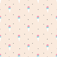 Obraz premium seamless ice cream pattern