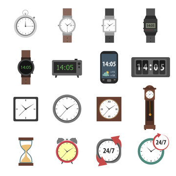 Time Icons Flat