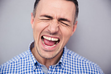 Obraz premium Portrait of a man screaming