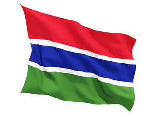 Fototapeta premium Waving flag of gambia