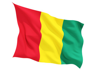 Waving flag of guinea