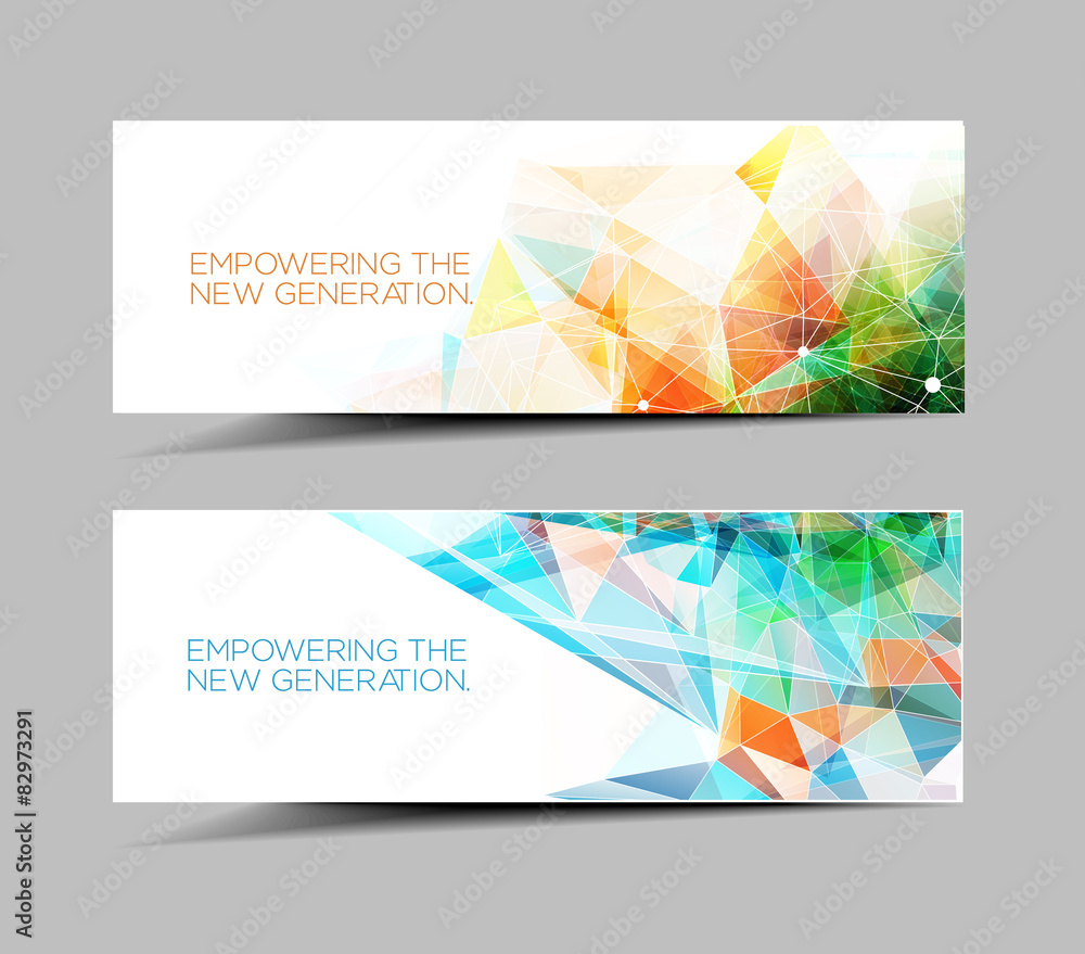 Canvas Prints modern abstract ad, web banner & header layout template.