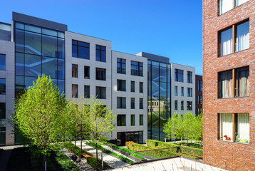New modern buildings for apartments, Moscow