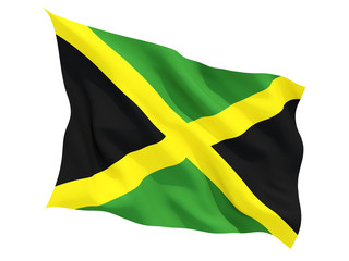 Waving flag of jamaica