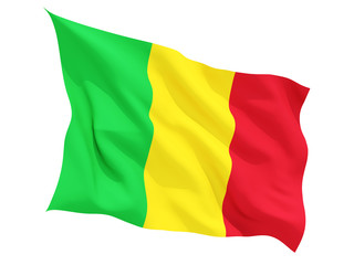 Waving flag of mali