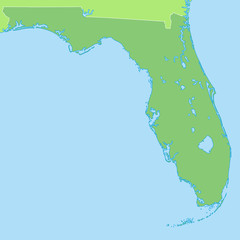 Florida - Karte in Grün