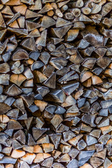 Réserve de bois pour le chauffage