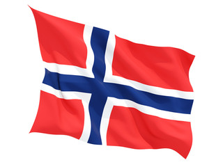 Waving flag of norway