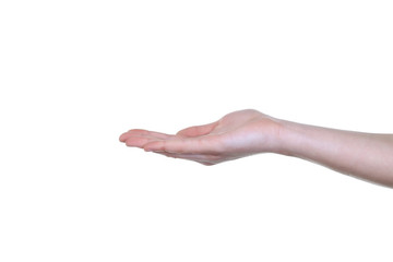 hand gesture isolated on white background