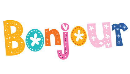 french word Bonjour © aliasching
