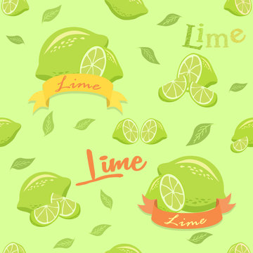 Lime Seamless Pattern Illustration