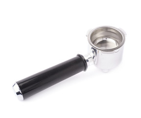 Espresso machine portafilter isolated