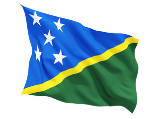 Waving flag of solomon islands
